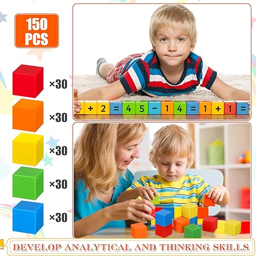 Miniatura 3 de 150 bloques magnéticos grandes para niños pequeños cubos magnéticos de construcción para mayores de 6 años con bolsas, aprendizaje preescolar,