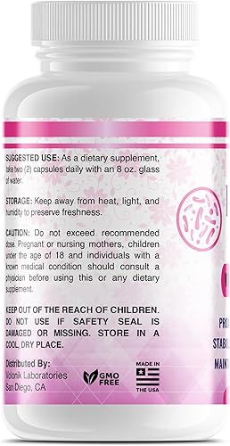 Miniatura 3 de Perfect Yoni - Probióticos vaginales femeninos, 60 cápsulas de probióticos para mujeres con Lactobacillus Acidophilus y Lactobacillus Gasseri,