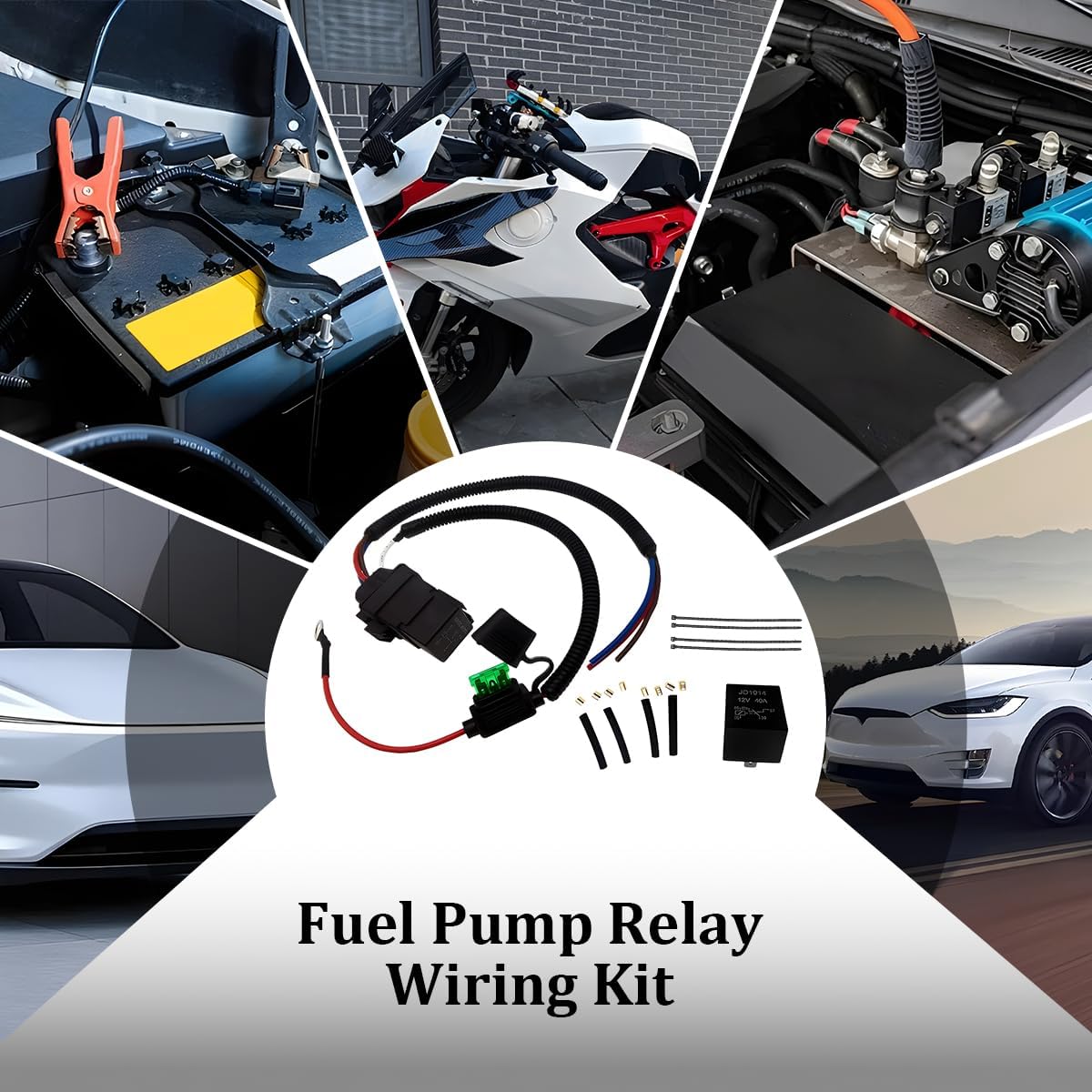 Car Fuel Pump Relay Wiring Kit, Vehicle Fuel Pump Relay Wiring Harness Kit, Automotive OEM# CBWPR091AA 68269523AD Replacement, Compatible with Town Country Durango