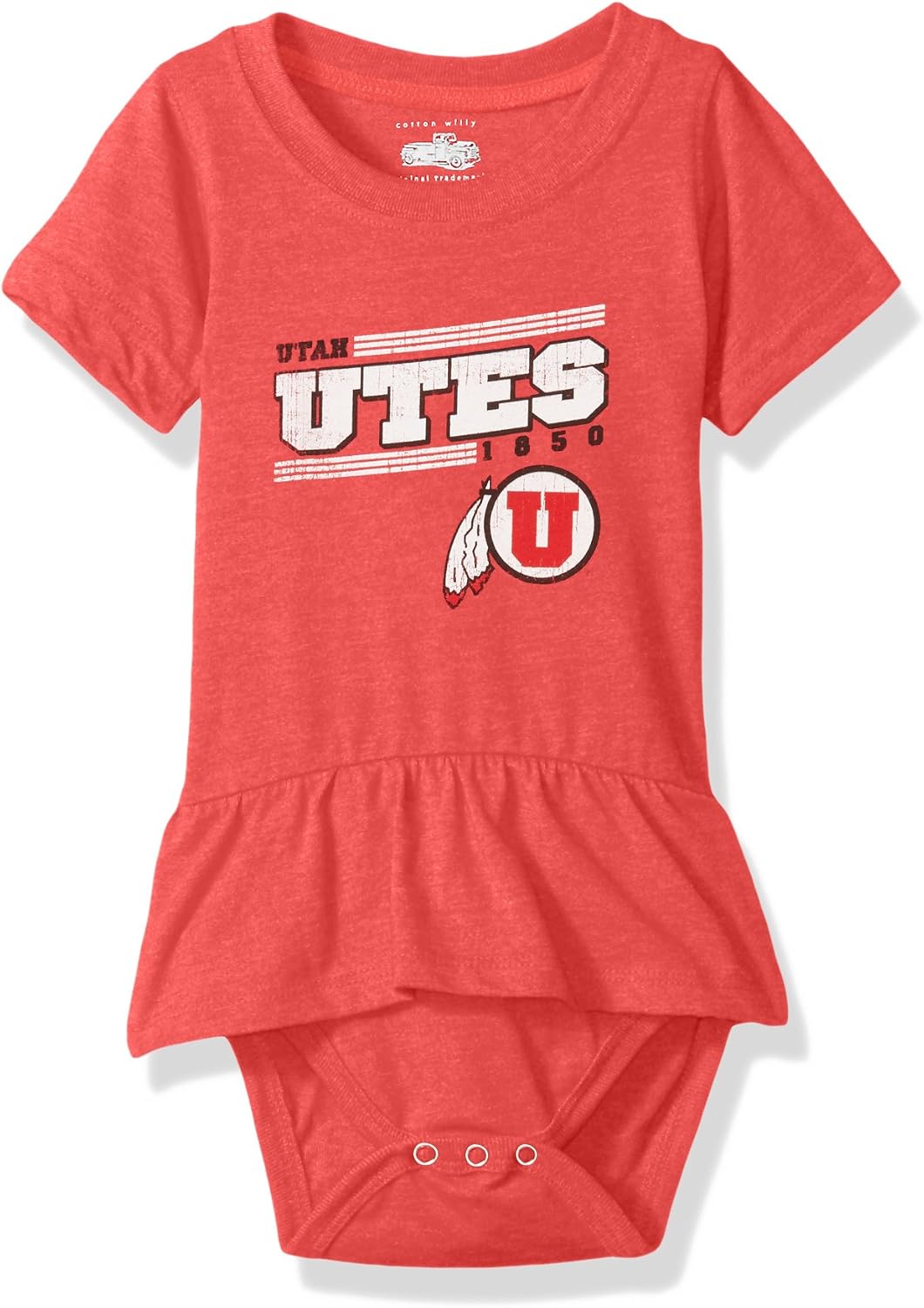 Cotton Willy NCAA Boys Infant Short Sleeve Romper