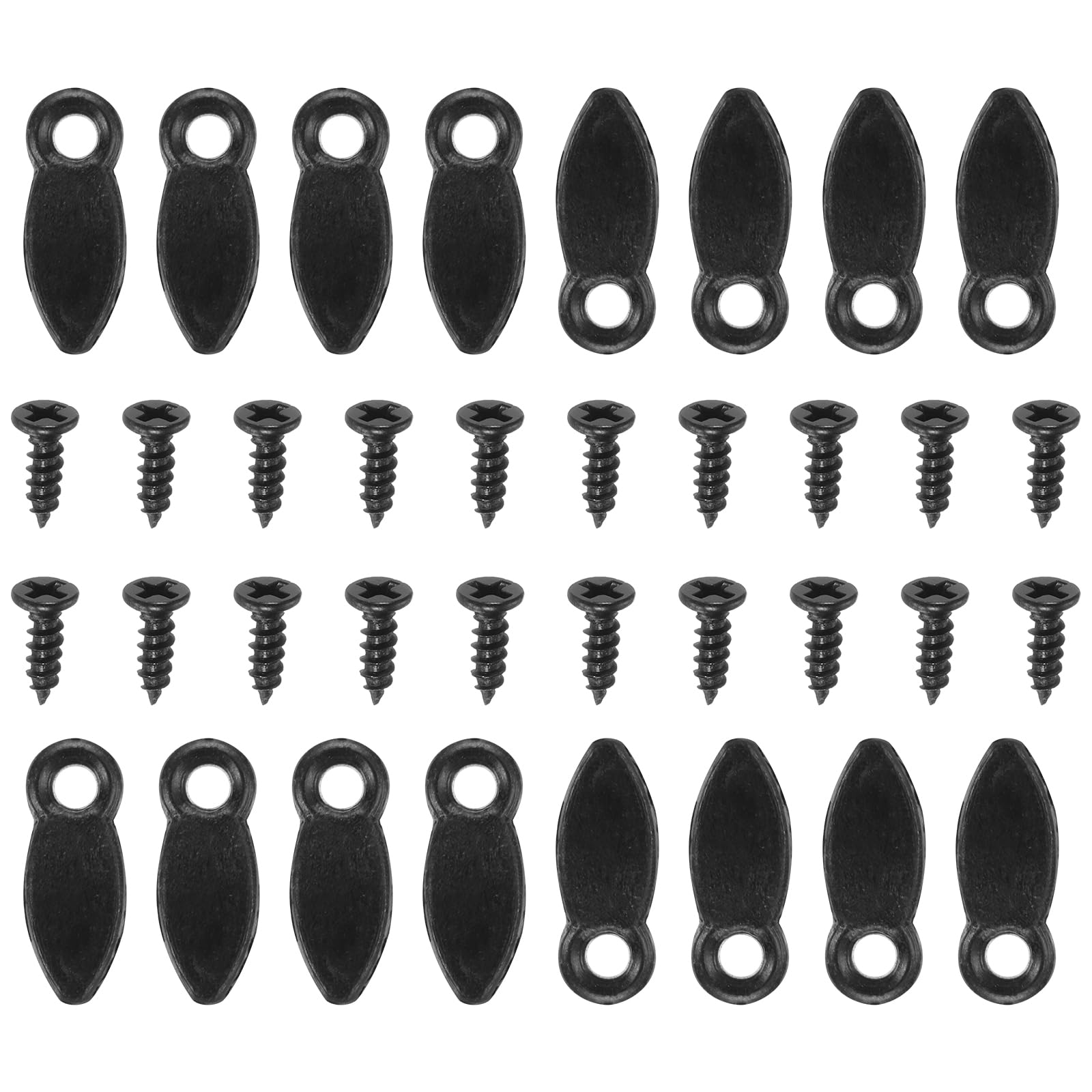 100 Stück Bilderrahmen-Drehknöpfe Schwarz – Mit Schrauben, Fürs Aufhängen Von Bildern