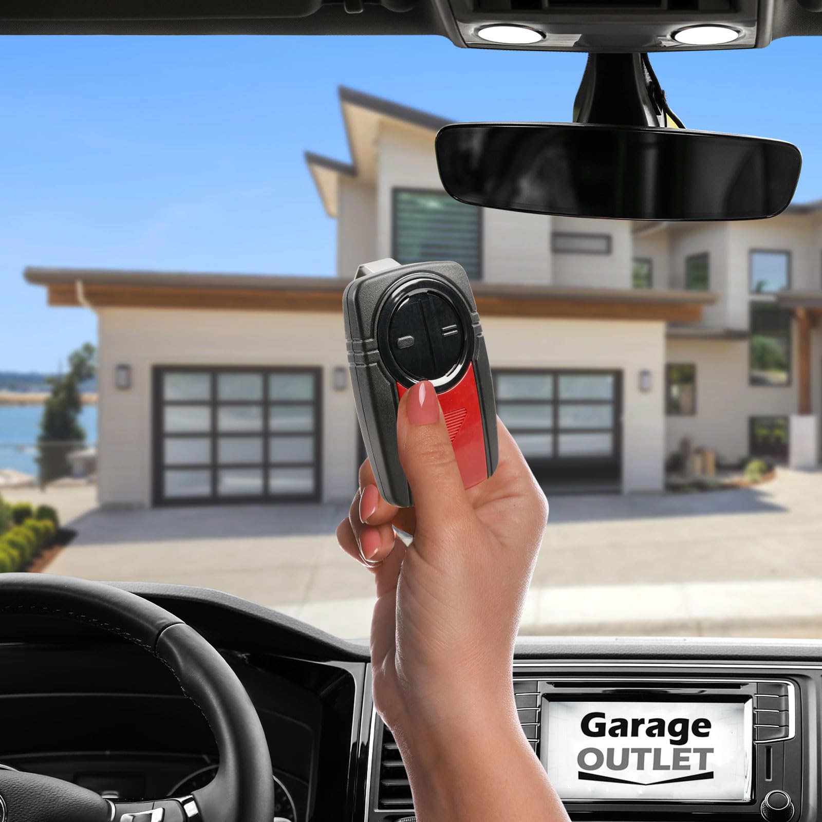 Lot de 2 télécommandes universelles pour ouvre-porte de garage Liftmaster Chamberlain Craftsman Linear Multicode Genie Wayne Dalton Stanley (380UT)