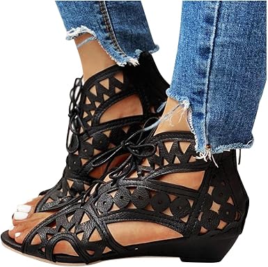 Amazon.com: Sandalias casuales para mujer, puntera abierta, con correa al  tobillo, tacón grueso, sandalias bajas, zapatos de fiesta : Productos para  Animales