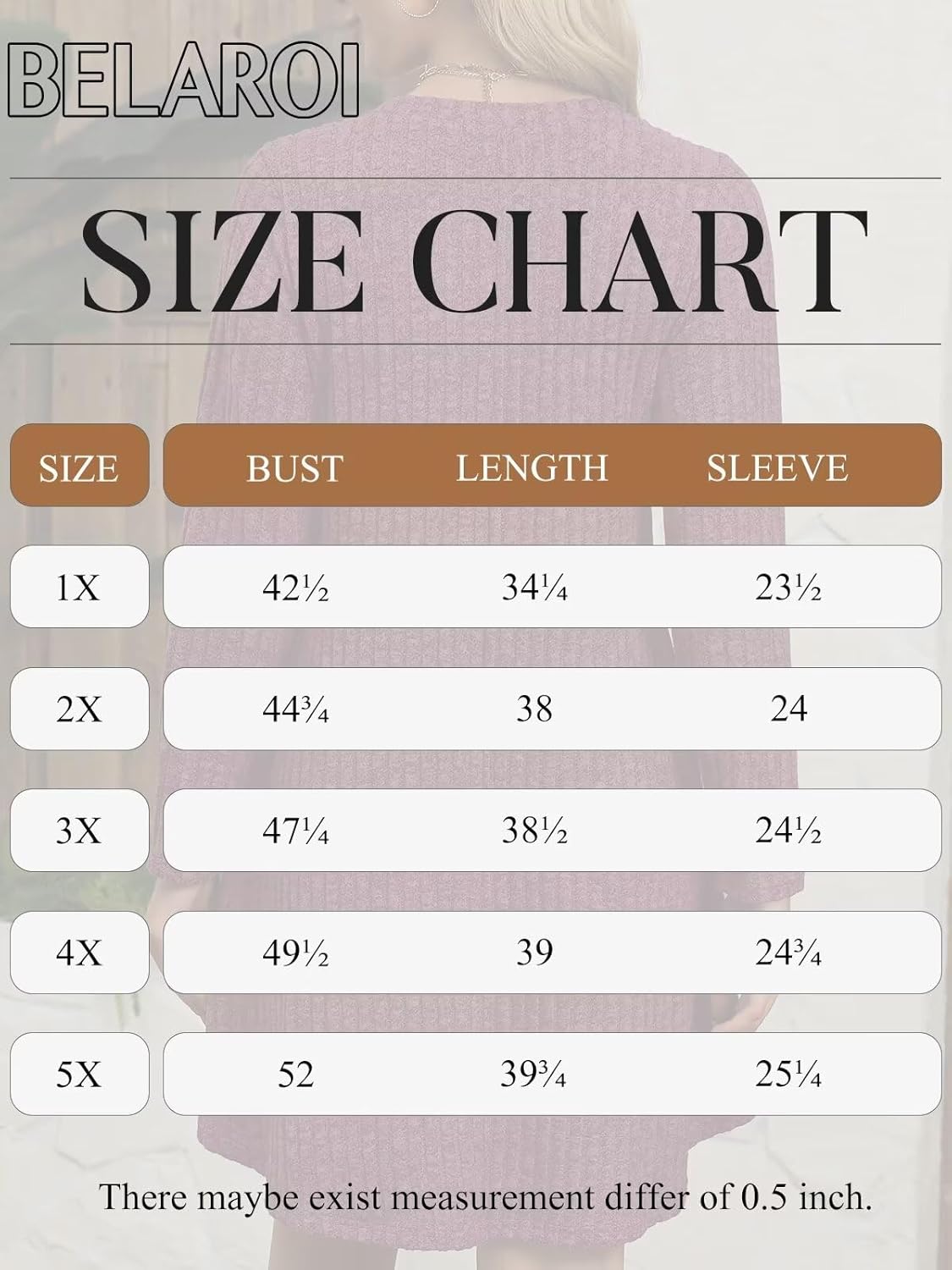 BELAROI Plus Size Sweater Dress for Women Tshirt Fall Dresses Winter V Neck Long Sleeve Pockets Casual Party Loose Fit - Image 7