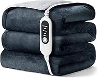 Shodu Electric Heated Blanket Throw: 5 Heat Levels, Ultra-Soft Flannel, Machine Washable, ETL Certified, Double-Sided Warmth