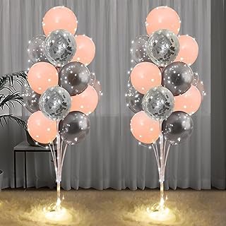 Balloon Stand for Floor with Lights 2 Set Centerpieces Balloon Holder De...