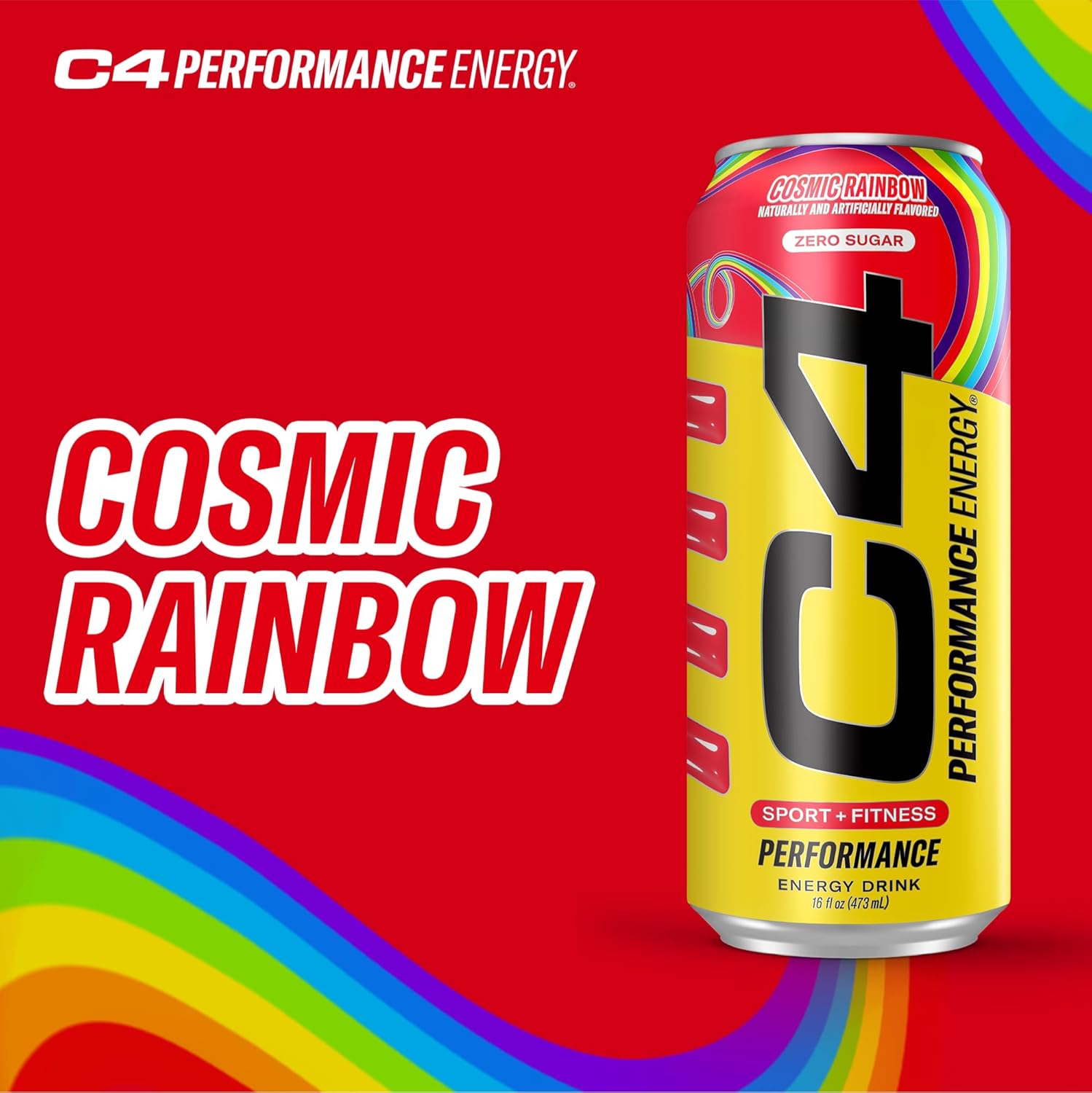Cellucor C4 Performance Energy Drink | Cosmic Rainbow | Zero Sugar Carbonated Preworkout Energy | 200mg Caffeine with Beta Alanine | 16 Fl Oz (12 Pack), Packaging May Vary - Image 6
