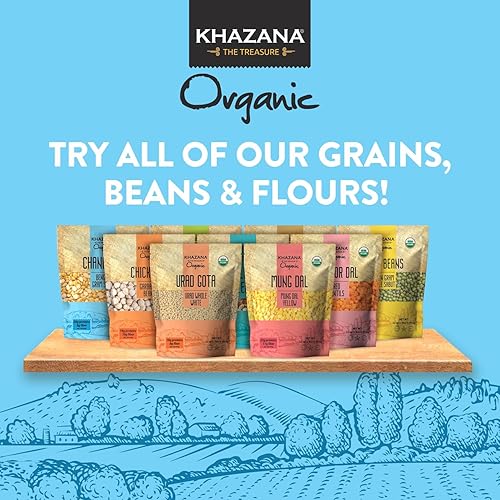 Miniatura 5 de Khazana Orgánico Chana Dal 4lb - Bengala Gram Split  Sin OMG, sin gluten y Kosher  Lentejas auténticas de la India