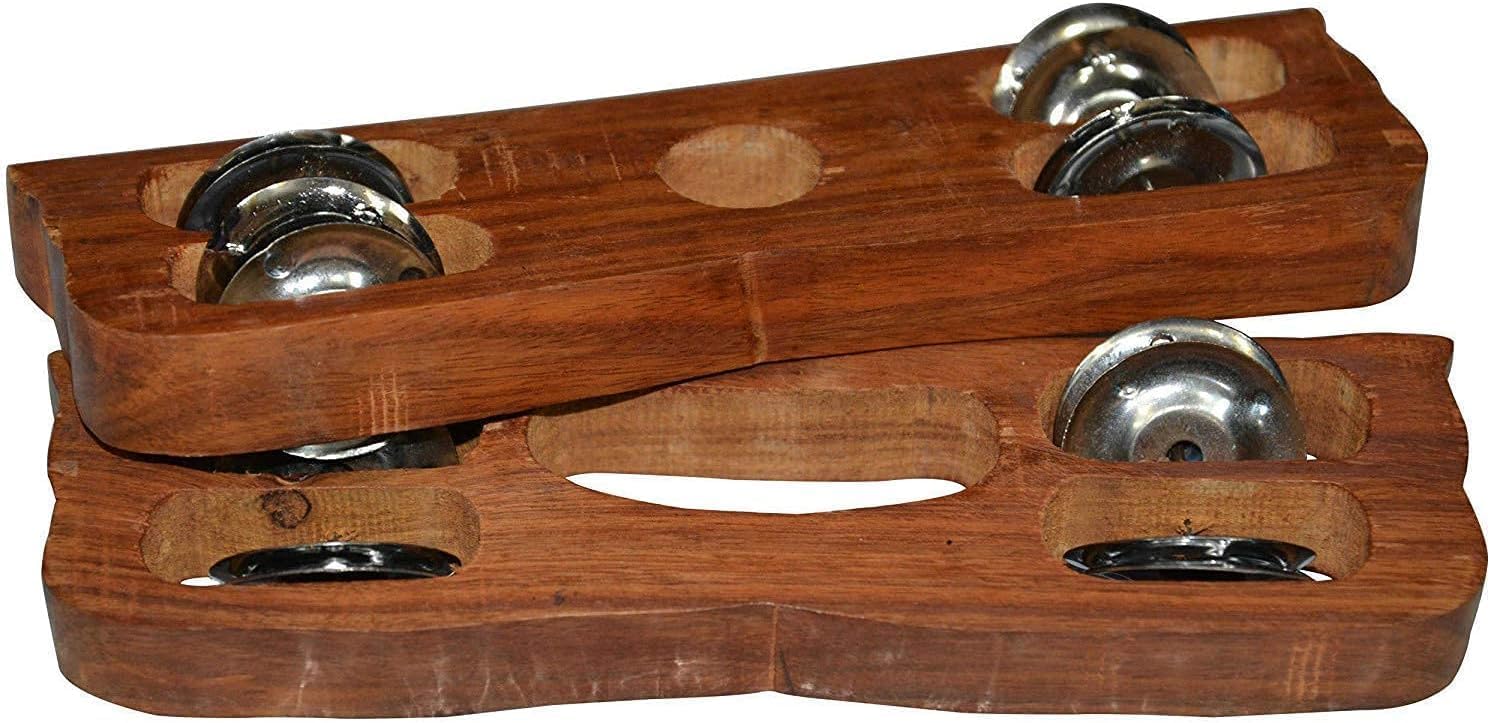 Kartal-Paar aus Holz, indische Musik-Hand, Percussion-Instrument, Handbecken, 1 Paar