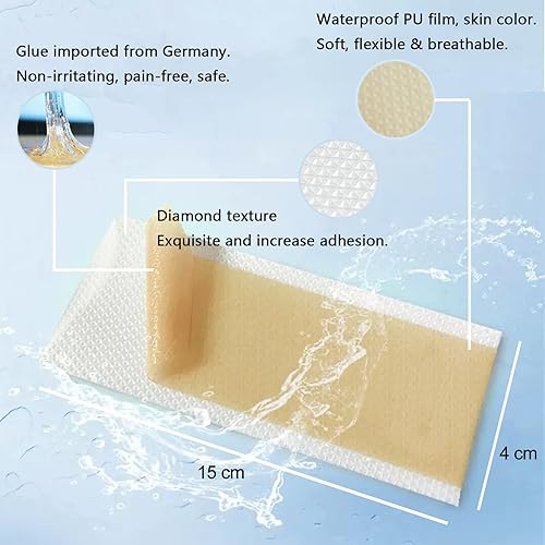 Miniatura 2 de Hojas de silicona de grado médico (1.6 x 5.9 pulgadas), cinta de silicona para cicatrices quirúrgicas, cesáreas, abdominoplastia, tratamiento de