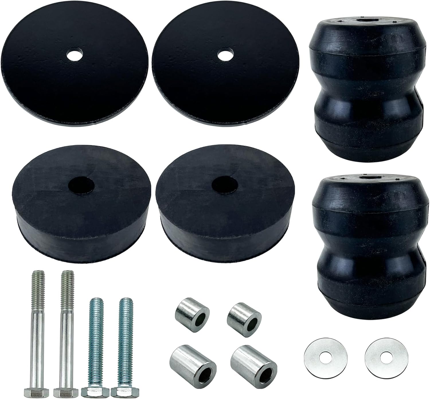 Rear Suspension Kits Compatible with Chevy Silverado 1500 2019-2025, for GMC Sierra 1500 2019-2025, Rear Suspension Rubber Helper Spring Kit