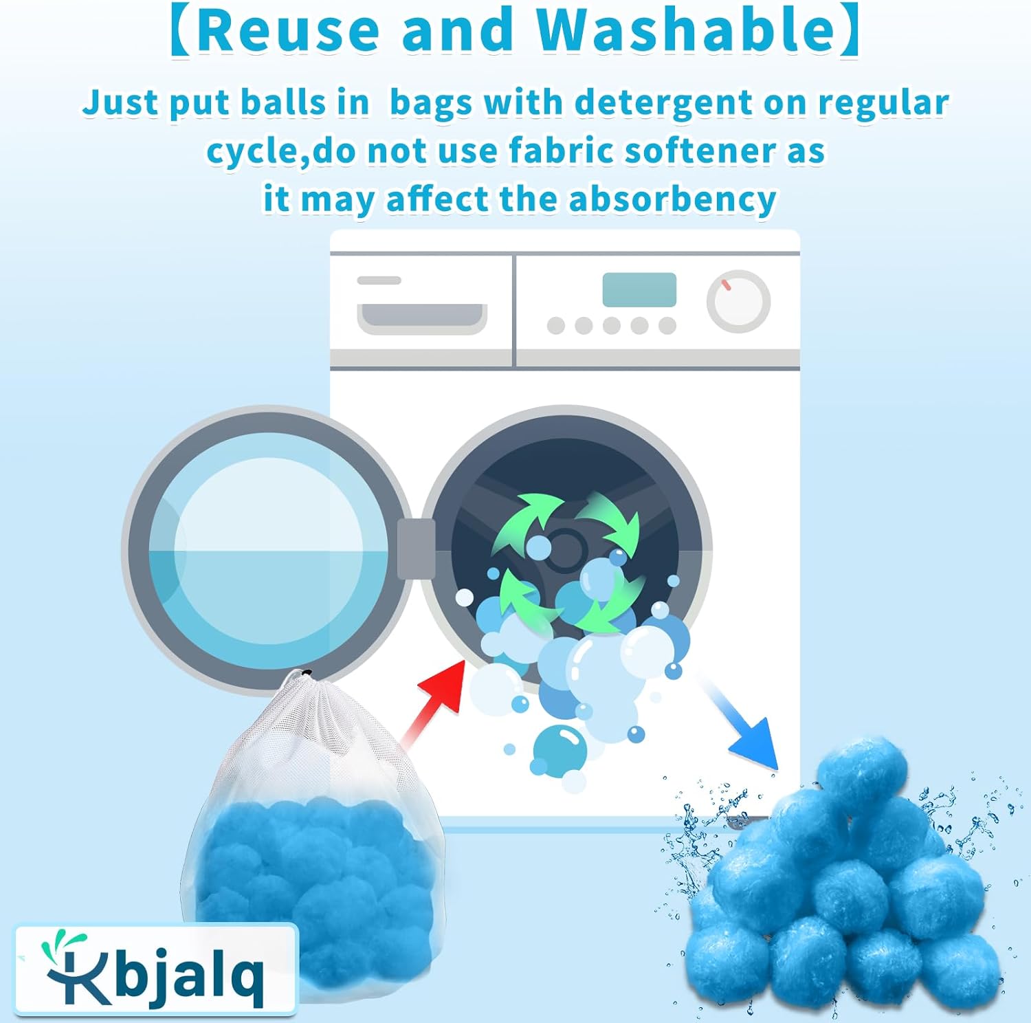 Pool Filter Balls,Filter Balls for Sand Filter,Blue Reusable Eco-Friendly Sand Filter Balls Equals Pool Filter Sand (4.6 Lbs,Blue)