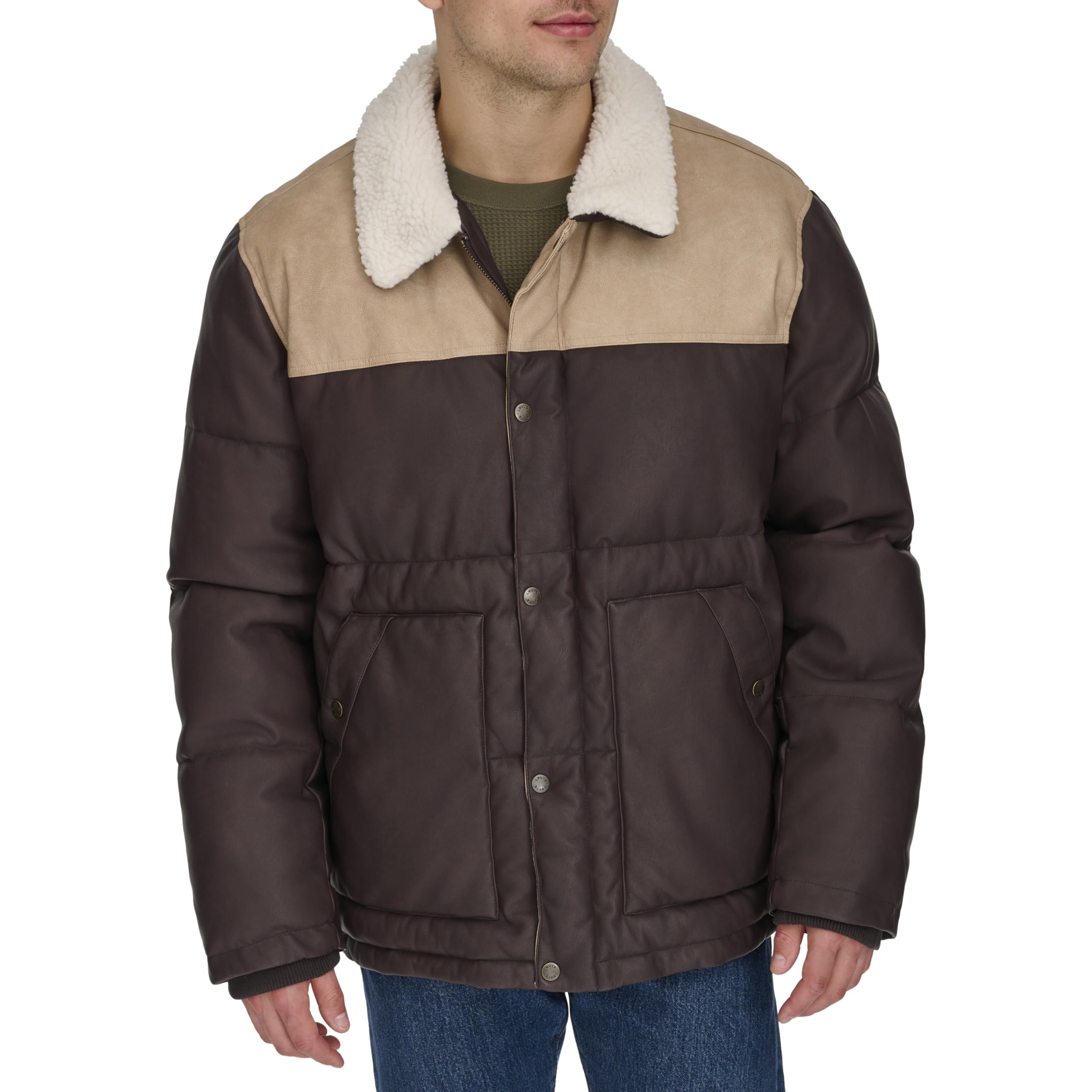 Men's Out West Mixed Media Puffer Jacket