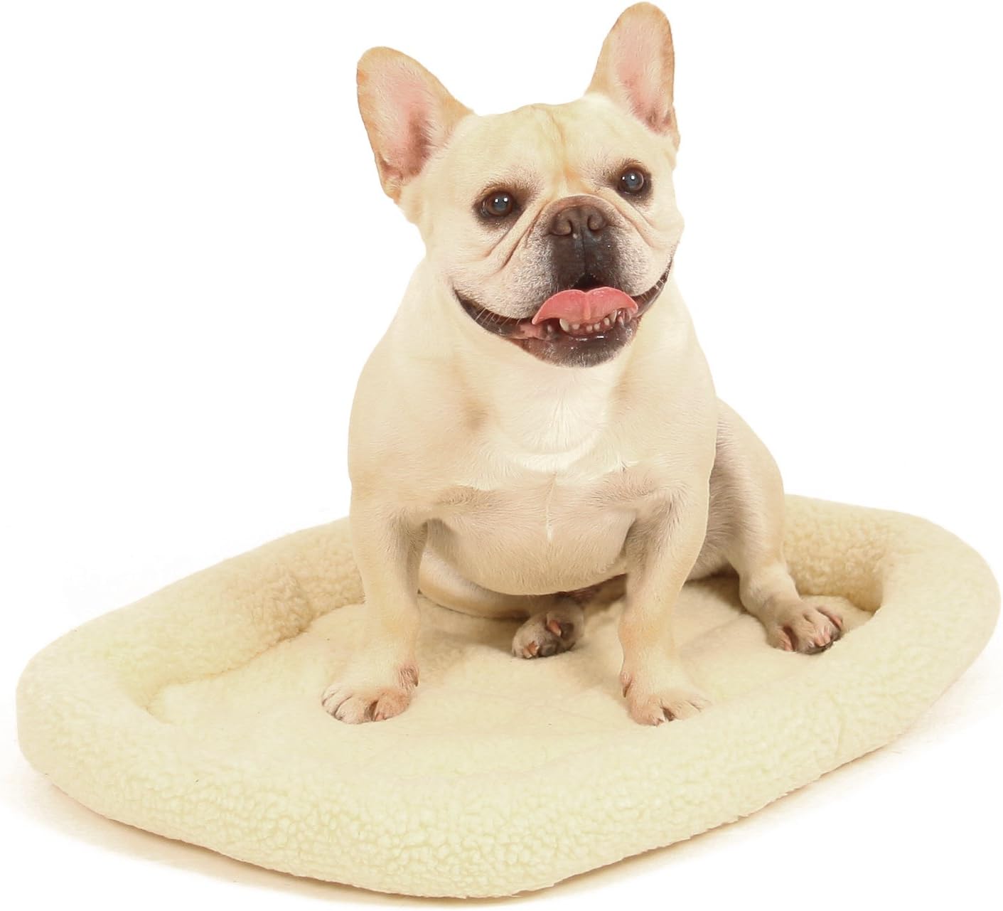 Carlson Pet Products Machine Washable Fleece Pet Bed, Intermediate, Cream