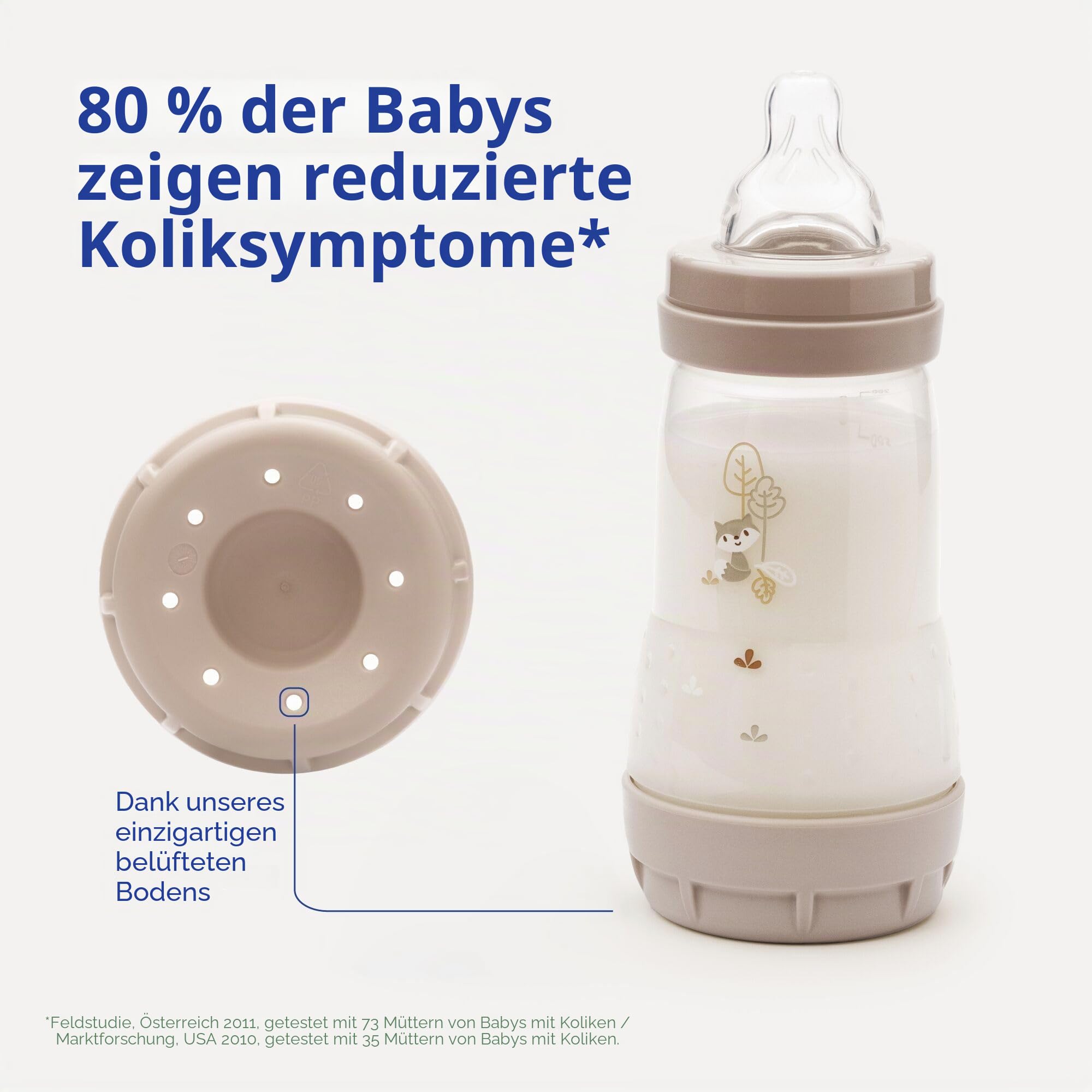 MAM Easy Start Self Sterilising Anti-Colic Baby Bottle 3 Pack (3 x160 ml) with Slow Flow MAM Teats Size 1, Newborn Essentials, Blue (Designs May Vary)