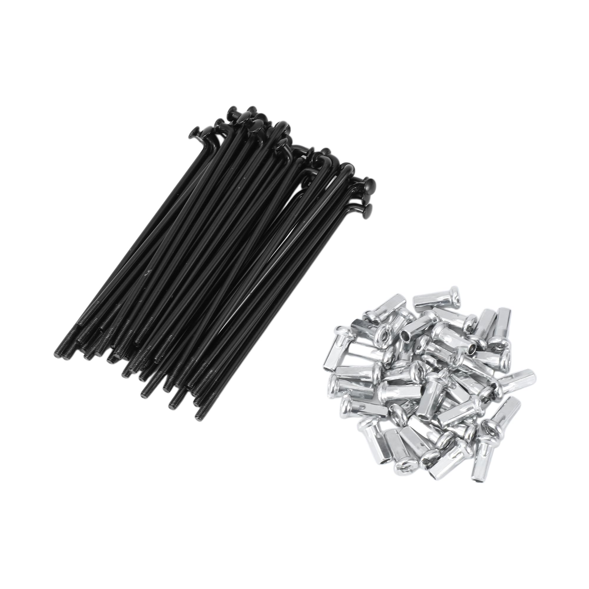 VekAuto 36 Set 12G Bicycle Spokes 80mm Bike Wheel Spokes 45 Steel Black