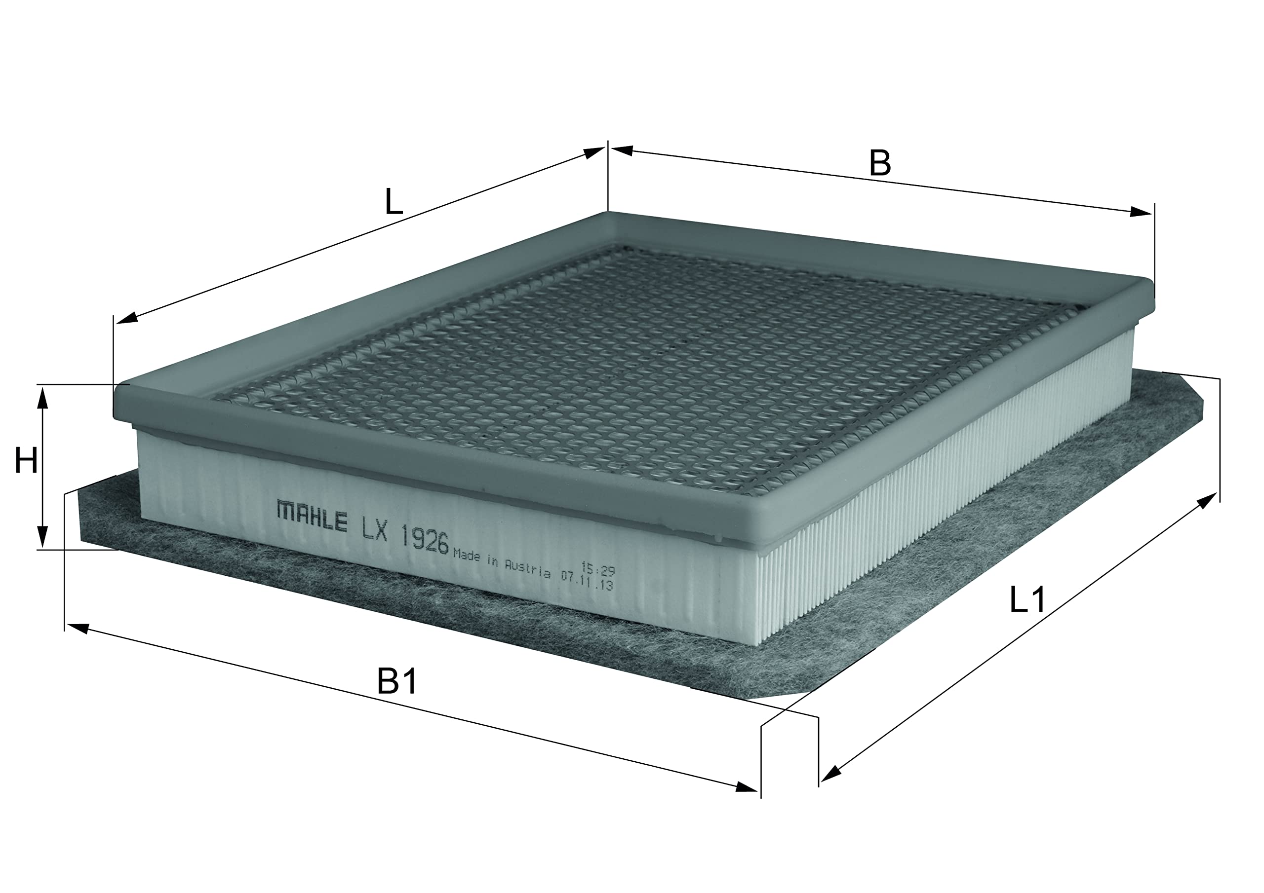 MAHLE LX 1926 Air filter element
