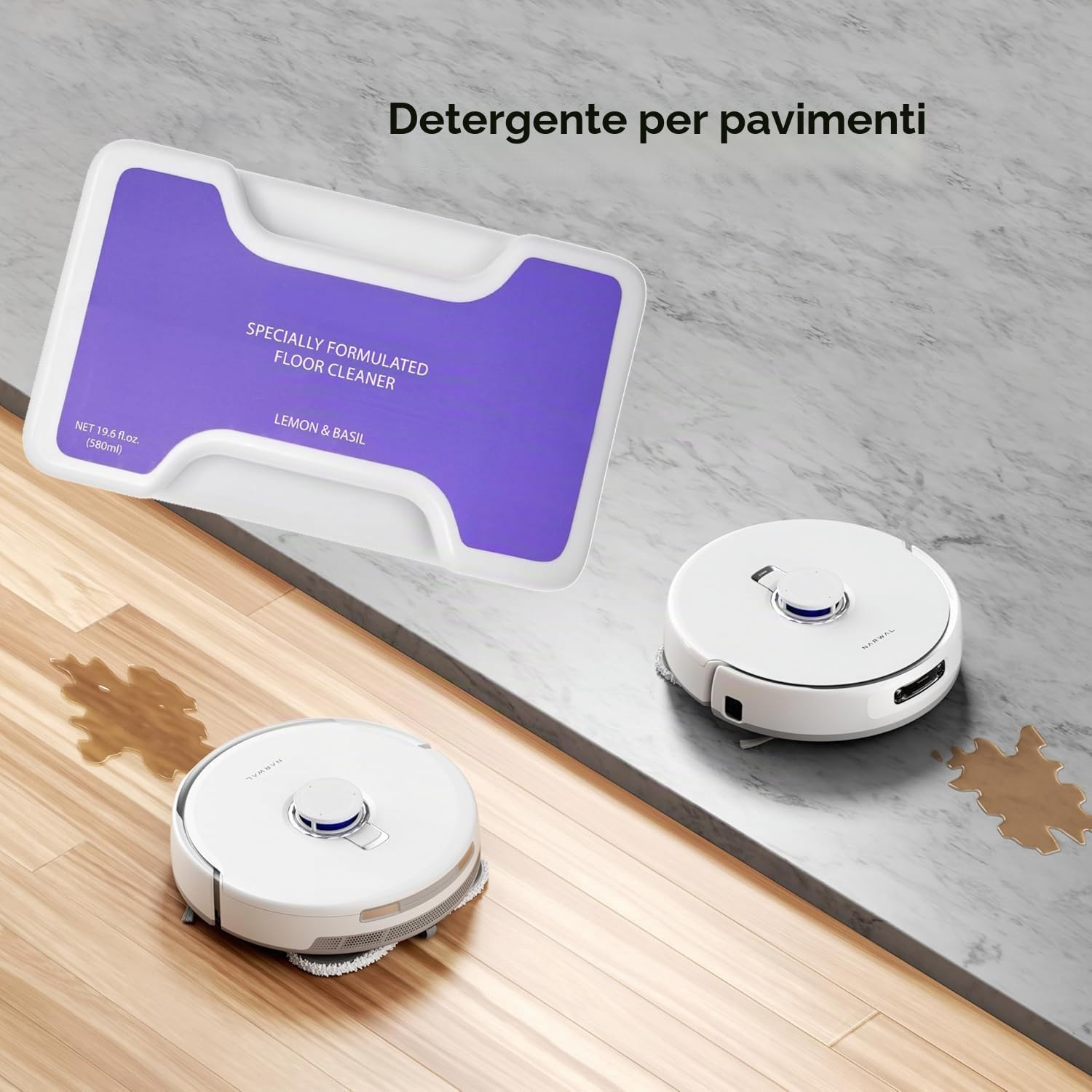 Soluzione detergente for pavimenti Z Ultra/Z10 da 19,6 fl.oz【Compatibile con Narwal Freo Z Ultra/Freo Z10】Detergente multisuperficie for aspirapolvere (19,6 fl.oz)(3pcs)