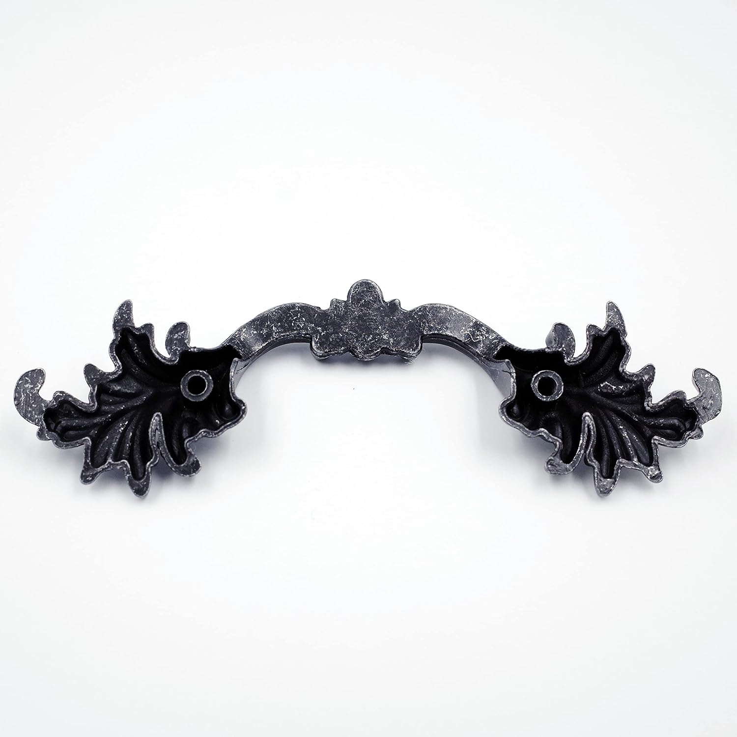 6-Pack French Provincial Drawer Pulls - Iron Scratches, 3" Hole Centers, Vintage Shabby Chic Pulls for Dresser Nightstand Cabinet, PW1618AS76