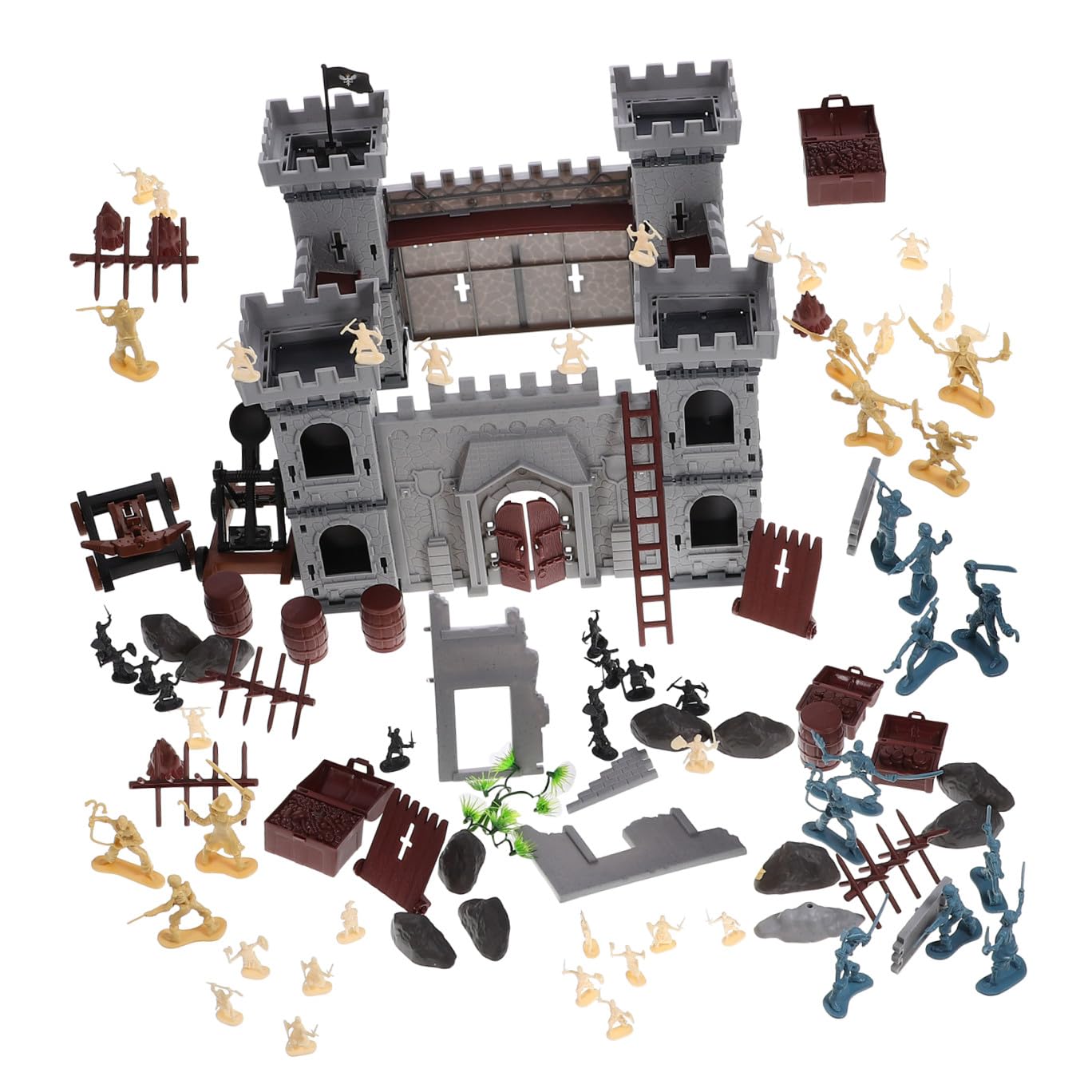 Hohopeti Set Castello Assemblabile Pirata 310 Pezzi, Giocattolo | Tema Navale, 1 Confezione Borsa, per Feste Speciali e Natale, Uso Educativo e Decorativo