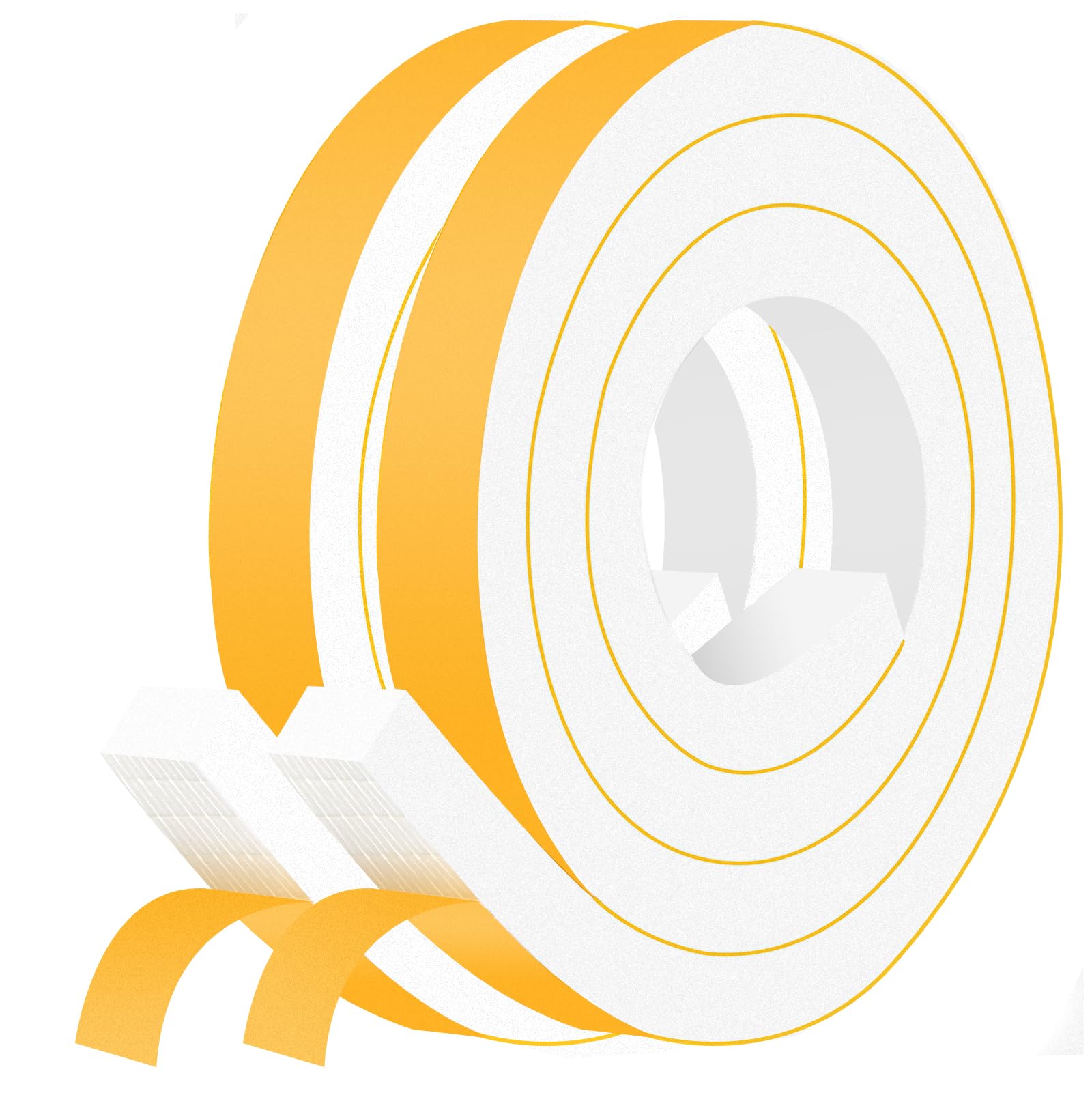 YIMIKI Thick Self-Adhesive Foam Tape 25mm(W) x 20mm(T) High Density Weather Stripping Seal Tape for Sliding Door Jamb Front Door Frame Windows Insulation Foam Strip — image 1