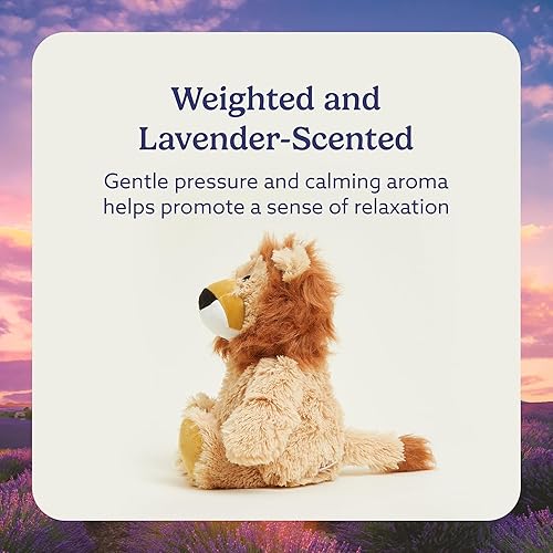 Miniatura 3 de warmies Animales de peluche con peso y aptos para microondas, león, peluche térmico para calidez y comodidad, lindos juguetes de felpa suave