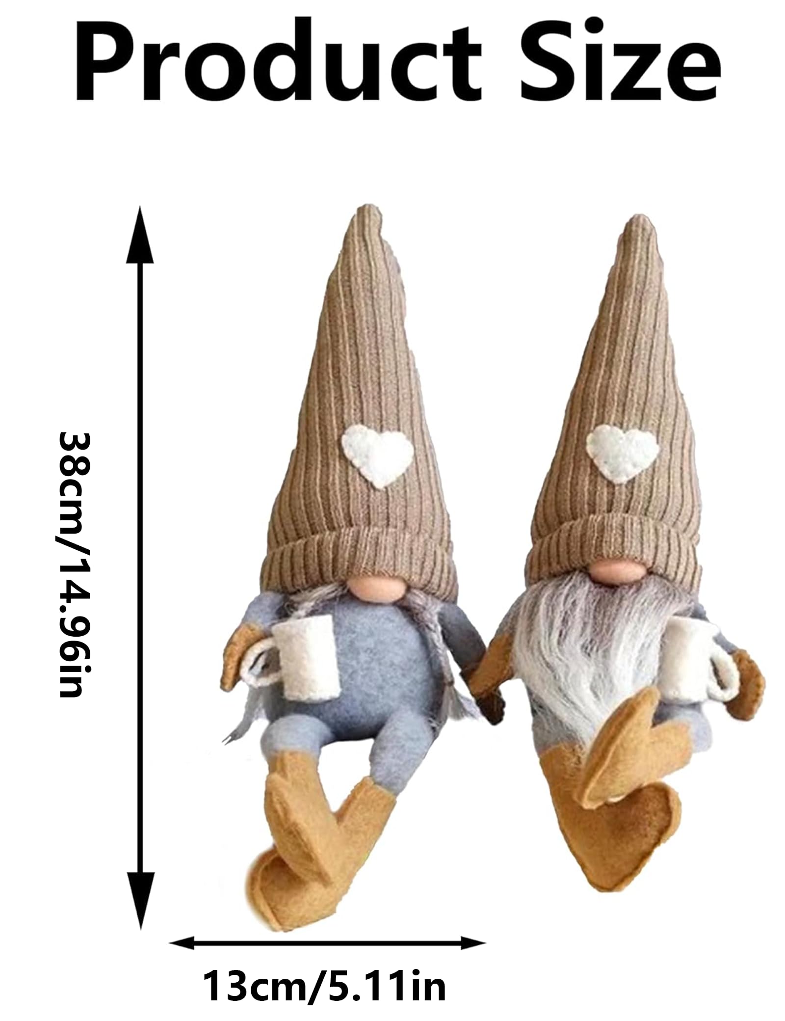 Elfe Fait Main GNOME Décoration Intérieur Café Pâques 2 Pièces