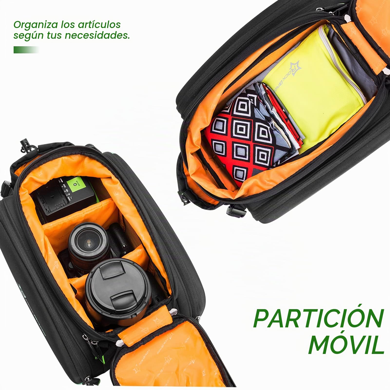 ROCKBROS Bolsa para Asiento Trasero Portaequipajes Impermeable para Bicicleta con Funda Extensible Alforjas para Viajes MTB Bici de Carretera