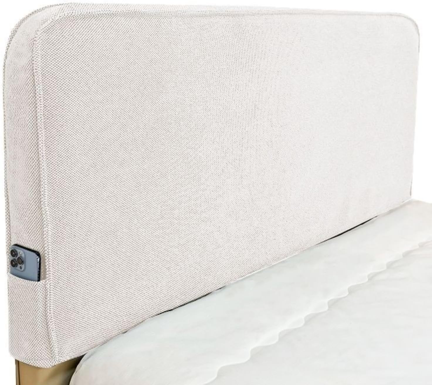 Custom Headboard Cover for Twin Full Queen Cal King Size, Linen Fabric Bed Headboard Slipcover Anti Slip Dustproof Protector Cover for Bedroom Decor