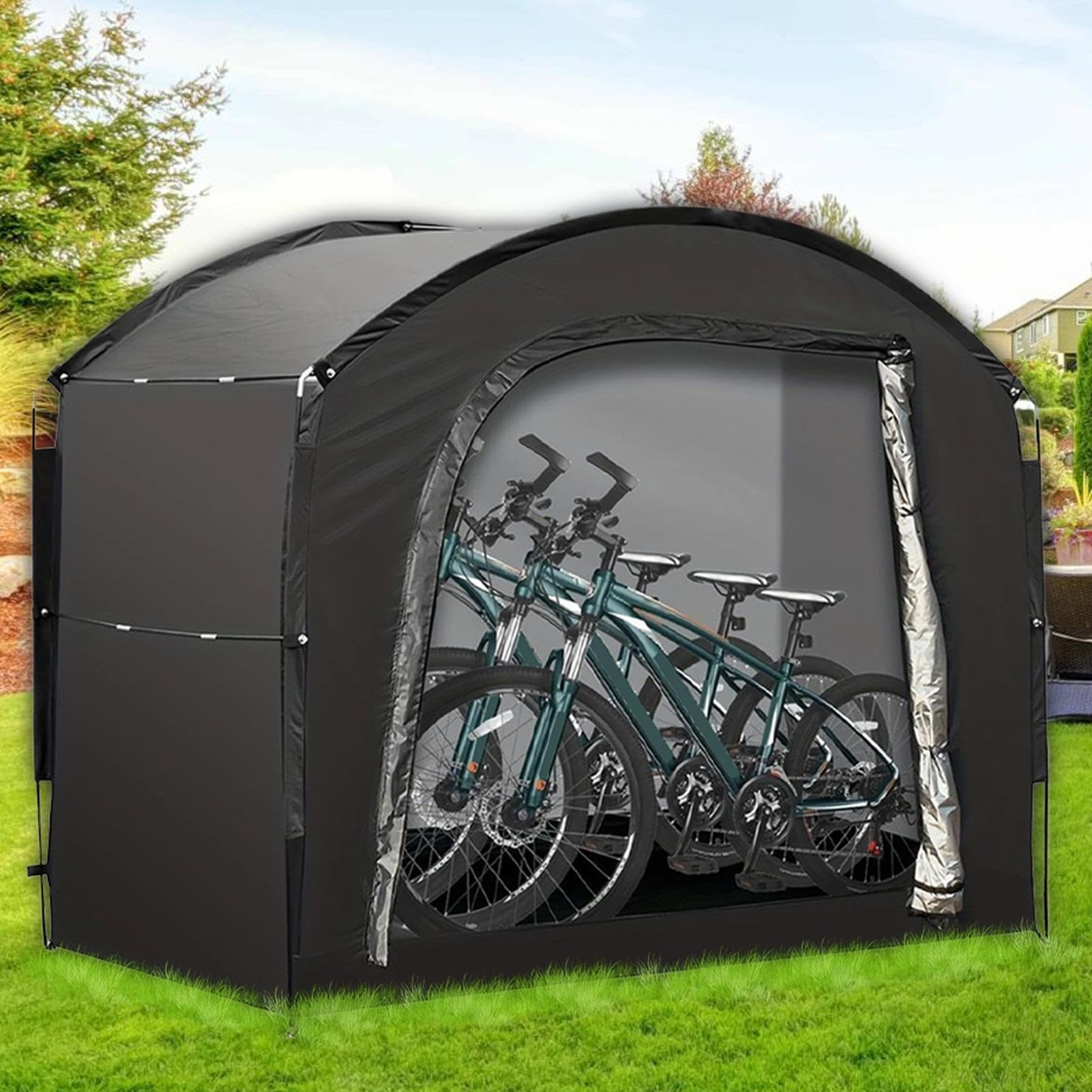 Ripostiglio Per Biciclette Tessuto Oxford Organizzatore Per Moto | Soluzioni Di Deposito Grande Capacità Per Attrezzature Da Giardino Camping E Piscina