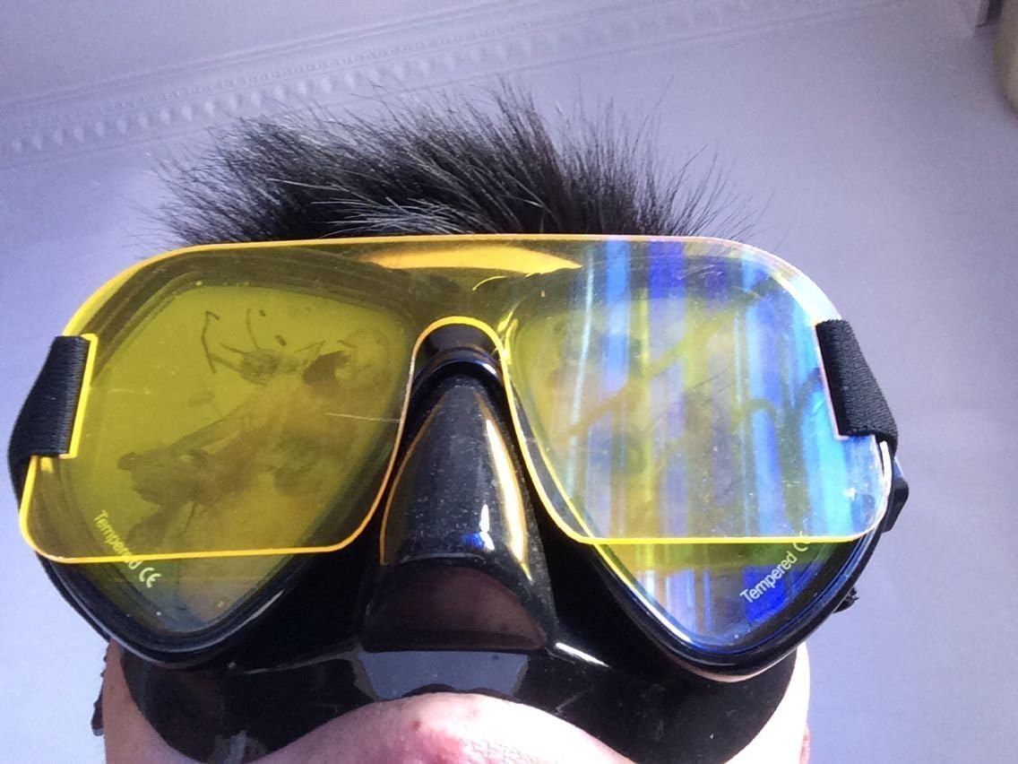 Yellow Fluorescence Filter Fluorodiving Mask & Strap Yellow (Barrier) Filter for Scuba Dive Mask Match Underwater Video Lights and Dichroic Filter