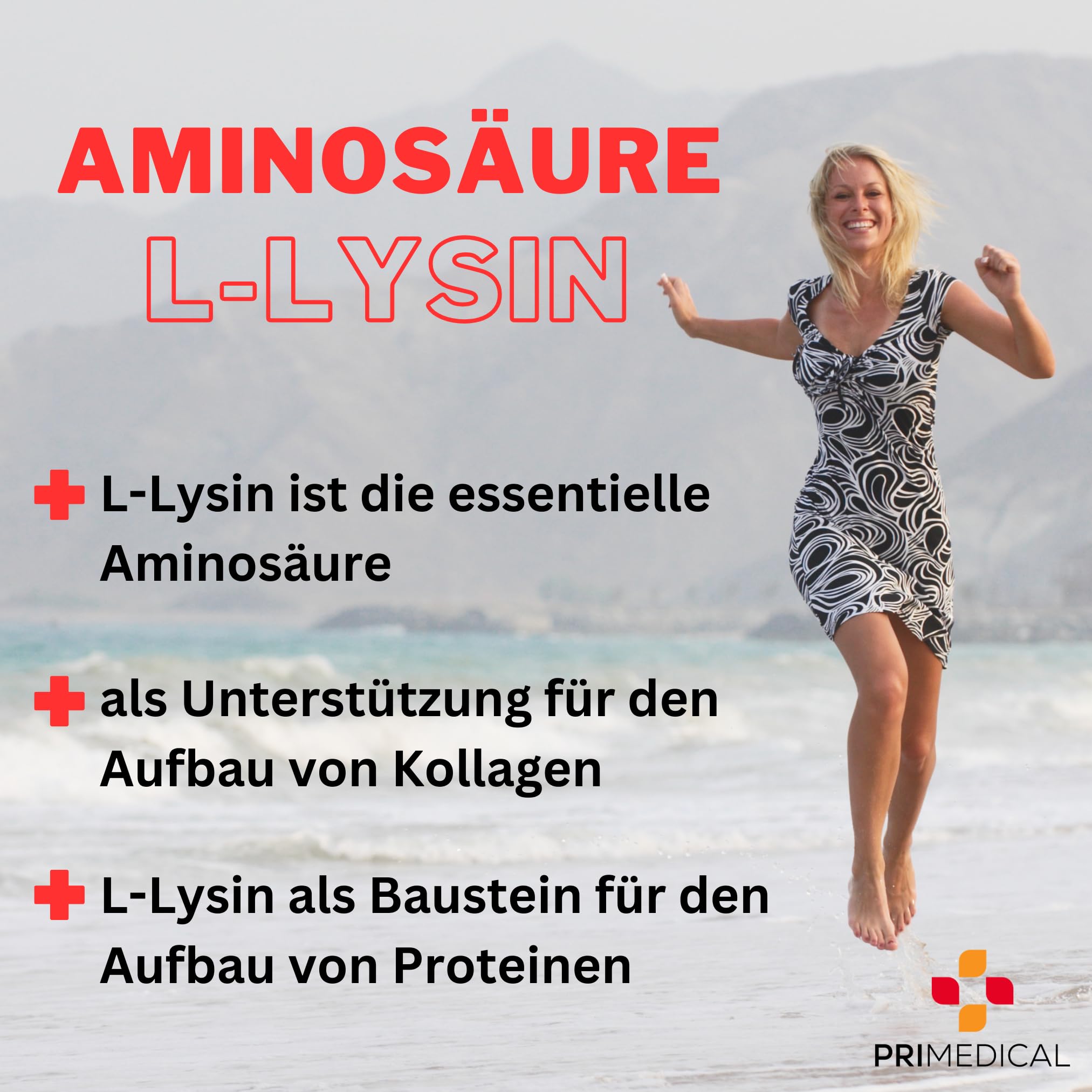 L-LYSIN 800 mg TABLETTEN ESSENZIELLE AMINOSÄUREN + ZINK 5 mg Primedical 2-Monats-Pack 1 x 60 Tabletten