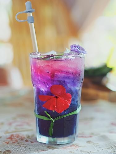 Miniatura 6 de Kaya - 5 fundas minimalistas de silicona para pajillas, reutilizables y expandibles, para popotes de hasta 0.4 pulgadas / 0.394 in