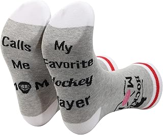 Hockey Mom Socks Proud Hockey Mom Gifts My Favorite Hockey Player Calls Me Mom Socks Ice Hockey Player Gift For Mom