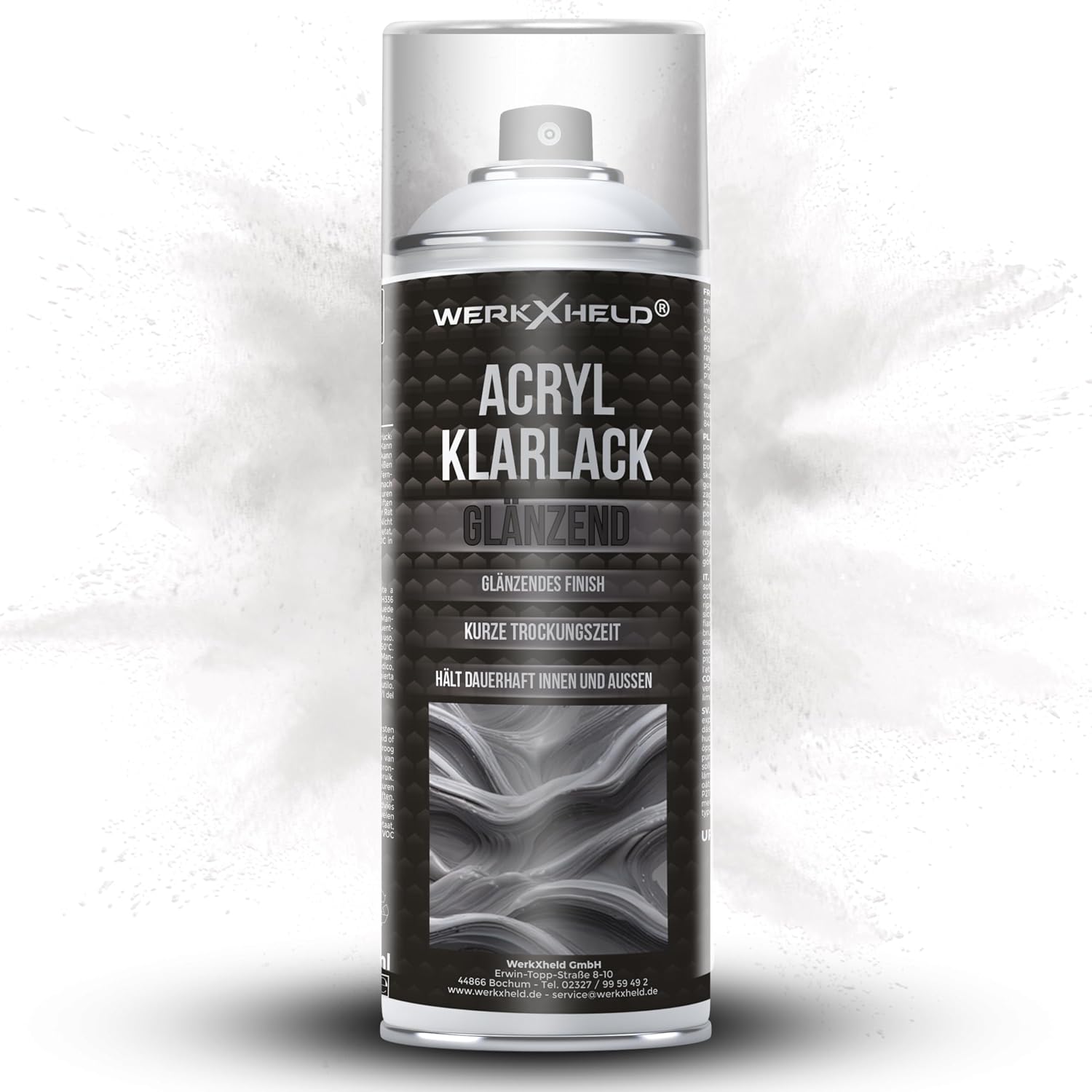WerkXheld Clear Lacquer Gloss 400 ml - Universal Spray Paint for Metal Wood Glass and Plastic - Ideal for Furniture Decor and Vehicle Parts - Protective Smooth Finish