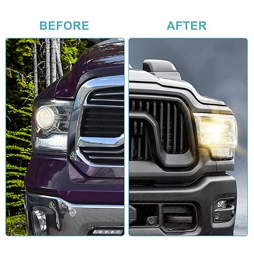 Miniatura 6 de X AUTOHAUX 1 par de faros delanteros adaptador de cableado para Ram 1500 2500 3500 2013-2018 proyector de fábrica a base de fábrica reflector