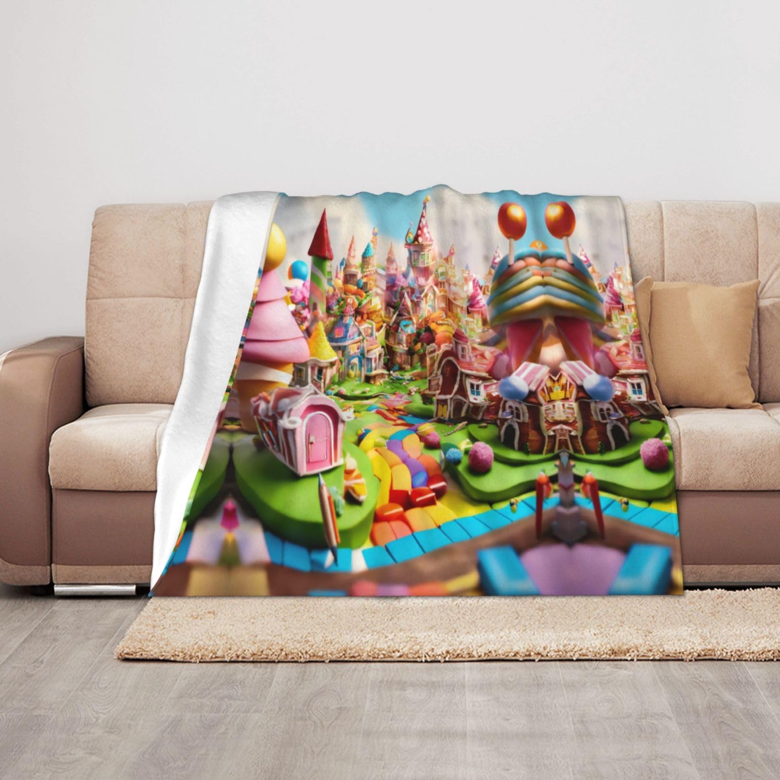 Couverture Candy Land à offrir en cadeau de naissance ou d'anniversaire