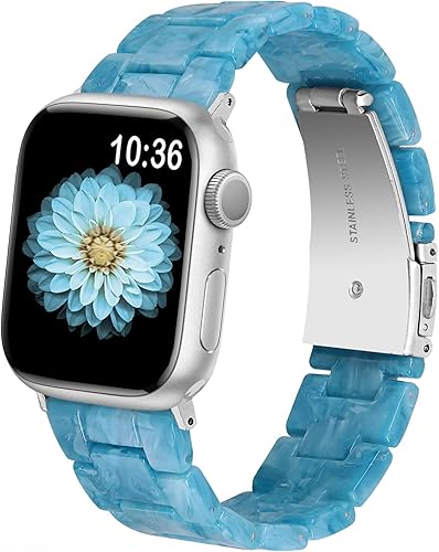 Miimall Compatible with Apple Watch Resin Band 38mm 40mm 41mm 42mm 44mm 45mm Color Series for Apple Watch SESE2 Series 9 Series8 Series 7 Series 6