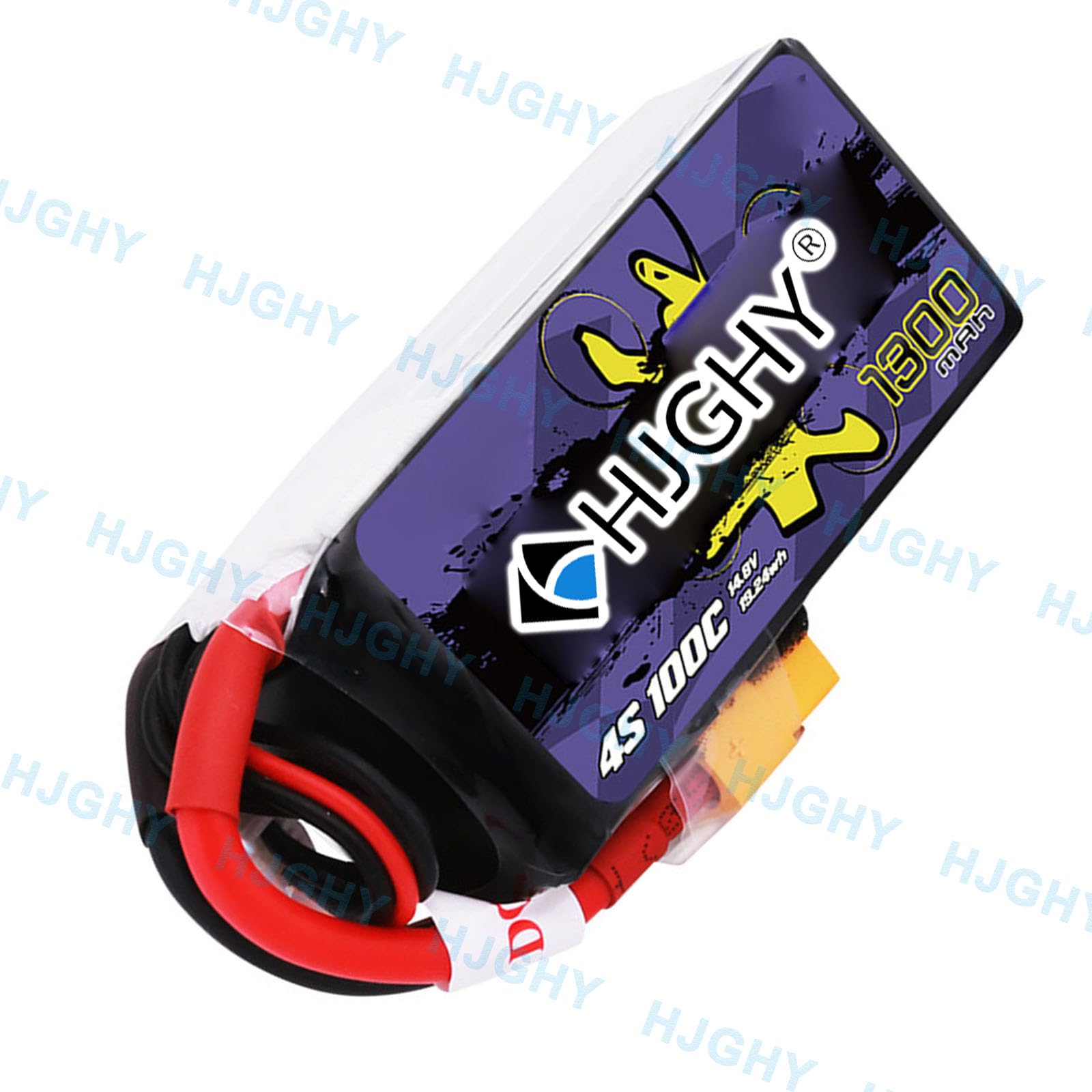 Batteria ai polimeri di Litio da 14,8 V 6S per droni | Batteria al litio da 14,8 V 1300 mAh con elevata velocità di scarica 100C per aeromodelli/droni da corsa con BMS