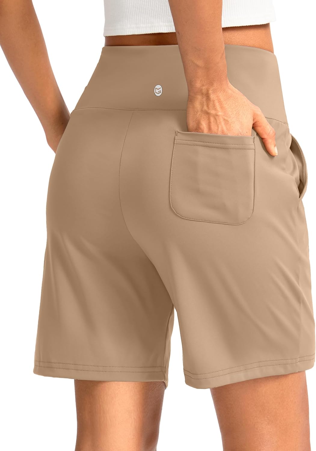 G Gradual Women's Bermuda Long Shorts with Pockets 9"/7"/5" High Waisted Shorts for Women Walking Athletic Workout thumbnail