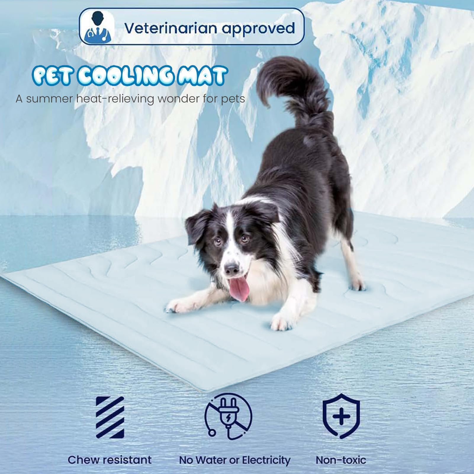 Pelsbarn - Alfombrilla de refrigeración para perros, cama fresca portátil para perros, lavable, seda de hielo para perro, cama fresca portátil para verano, ideal para uso en interiores y exteriores