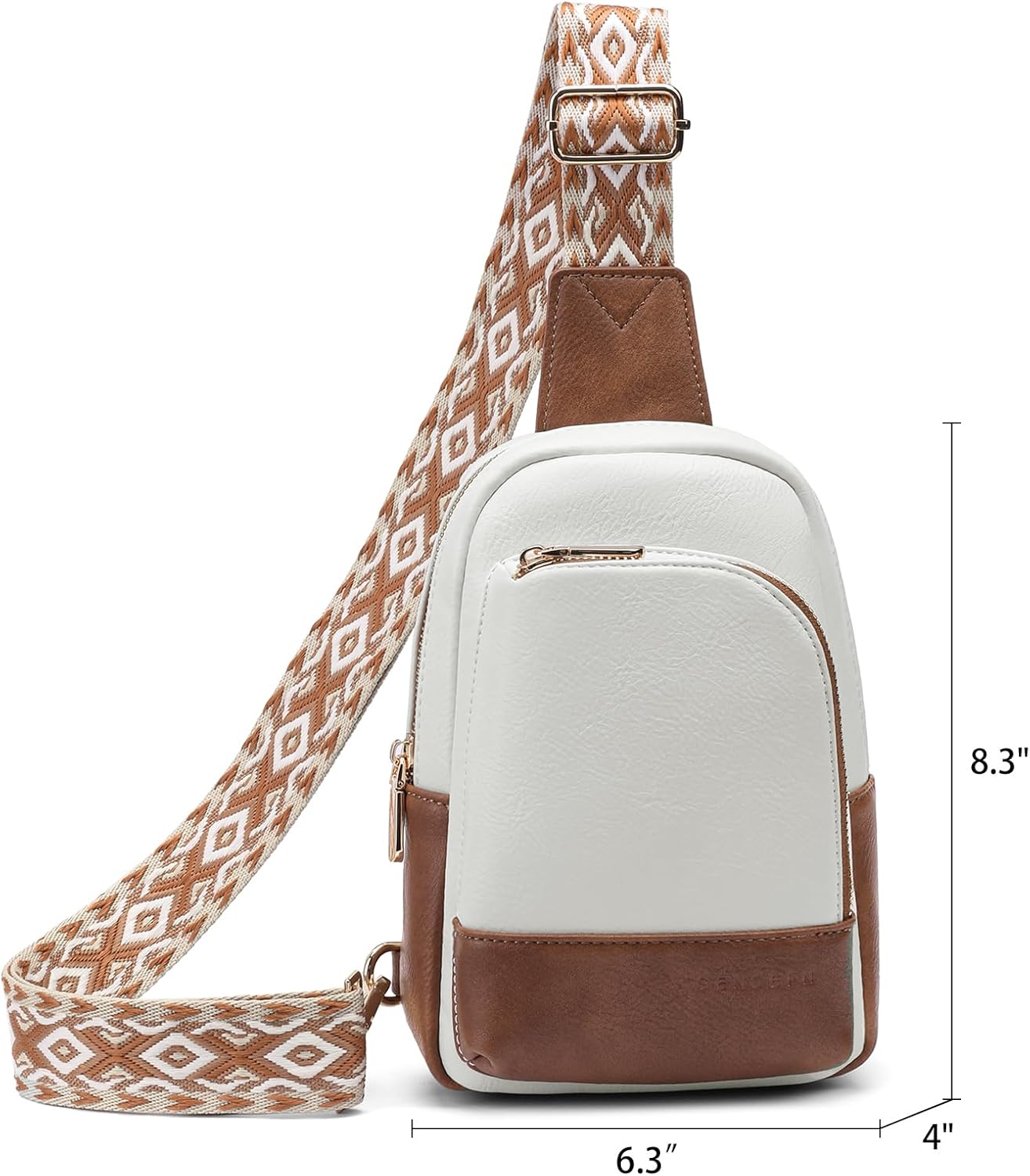 SENDEFN Sling Bag For Women Chest Bag With Two Zipper Pockets Crossbody Shoulder Bags Backpack Fanny Pack Travel Purse - Image 5