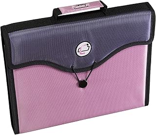 Case-it 13-Pocket Expanding File with Handle and Shoulder Strap, EFF-30 Pink