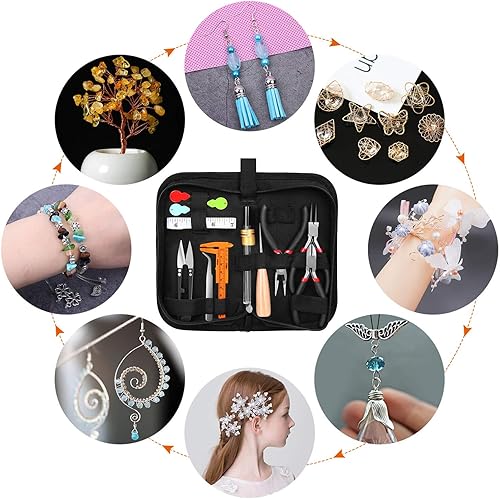 Miniatura 7 de Audab Kit de fabricación de joyas con herramientas, alambres, dijes y accesorios para la fabricación y reparación de joyas