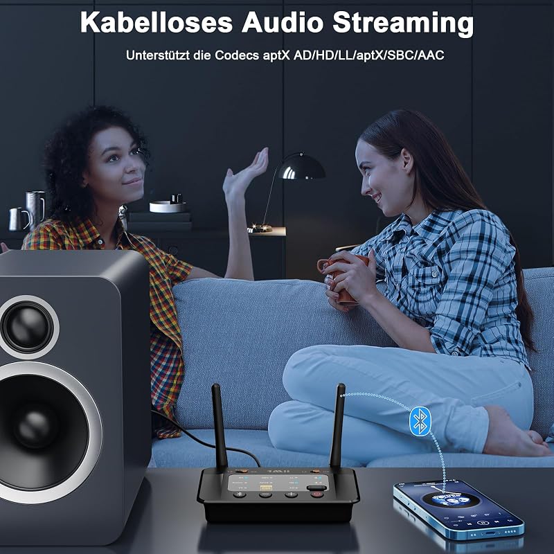 1Mii B03S Bluetooth 5.3 HiFi adapter USB-DAC optikai RCA AUX csatlakozóval