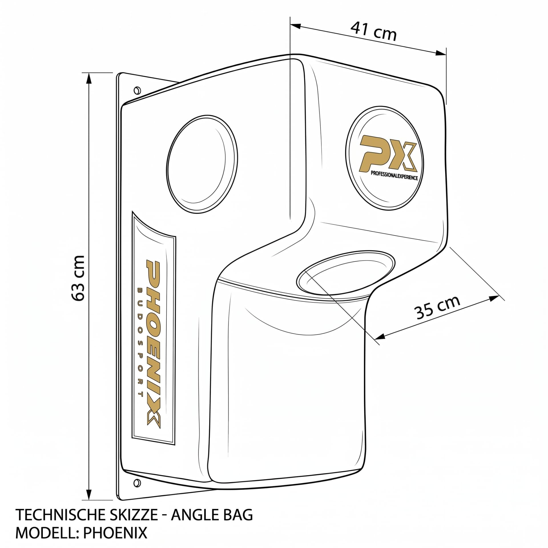 Legacy Wandschlagpolster Hammerhead 63 x 41 x 35 cm – Wandpratze aus Kunstleder, Wandpolster für Boxen, MMA, Kickboxen, Muay Thai und Schlagtraining