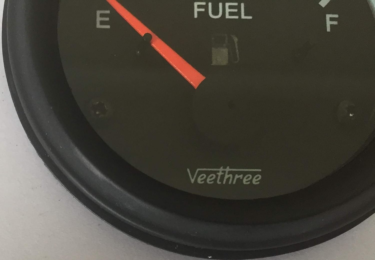 Fuel Gauge 24V with Warning Light + Universal Fuel Sender