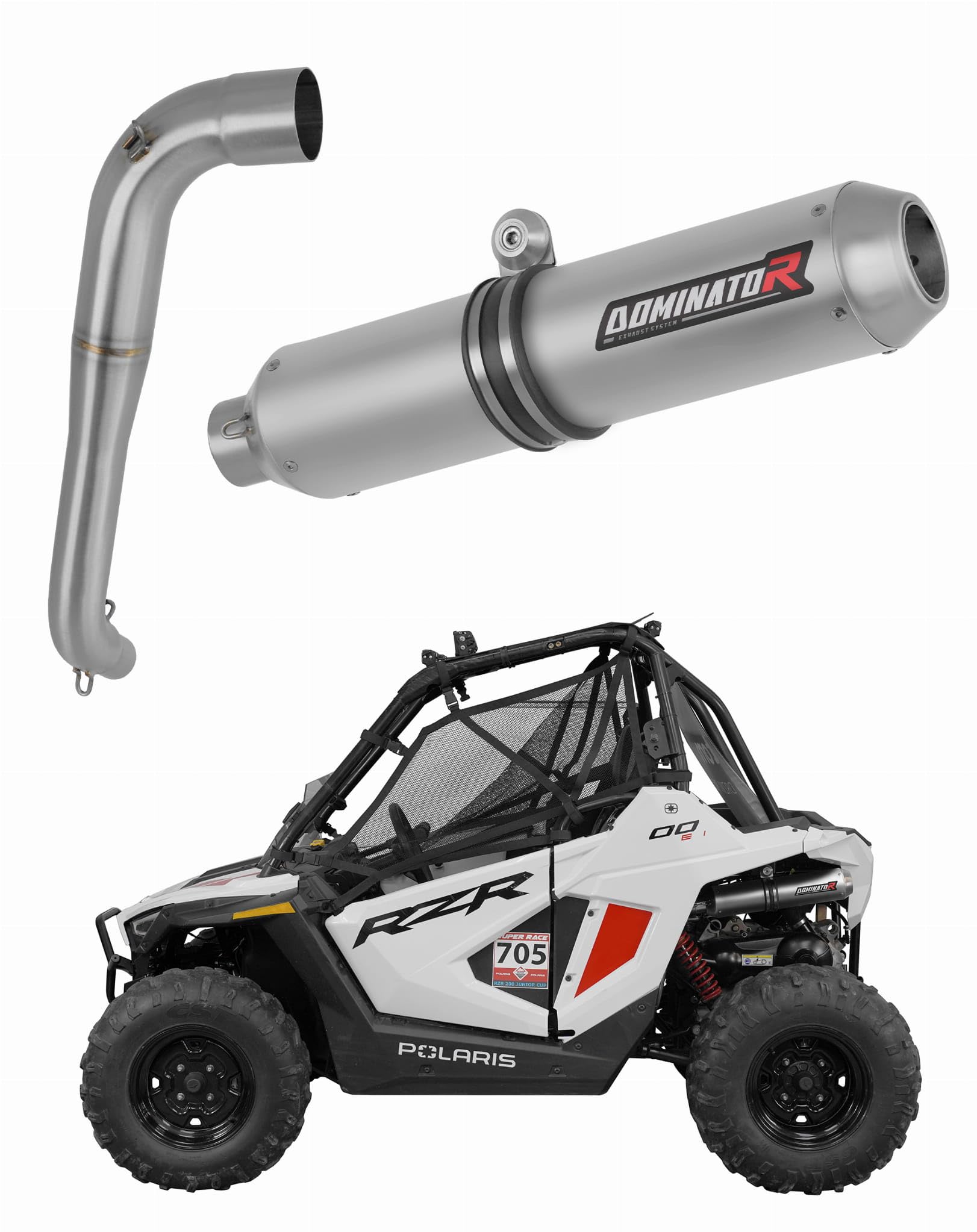 DOMINATOR Silenciador Escape MX compatible con RZR 200 2022-2025