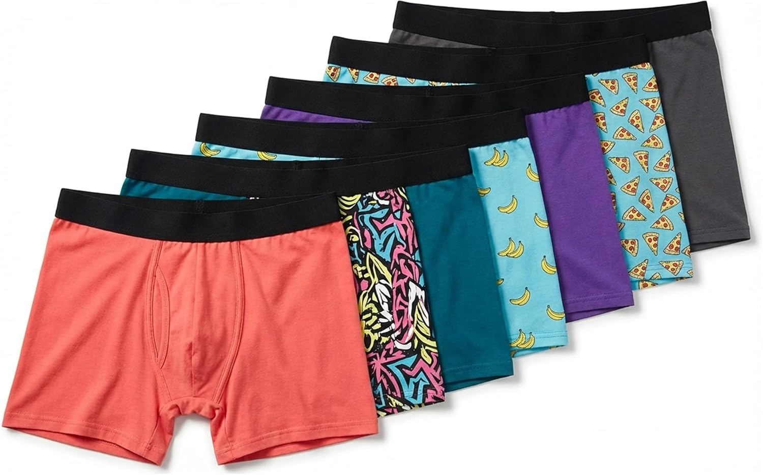 A Weeks Worth Premium Mens Underwear - Moisture Wicking and Breathable Boxers for Men - Mens Boxer Briefs 7 Pack