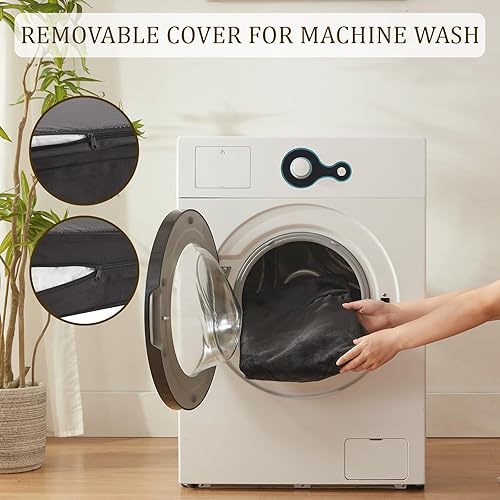 Miniatura 7 de Bedfolks Cama ortopédica para perros, sofá cama impermeable para perros medianos, sofá cama de espuma de huevo para mascotas con funda extraíble